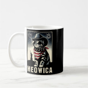 Mug Meowica États-Unis merica Chat 4 juillet Drôle Pat