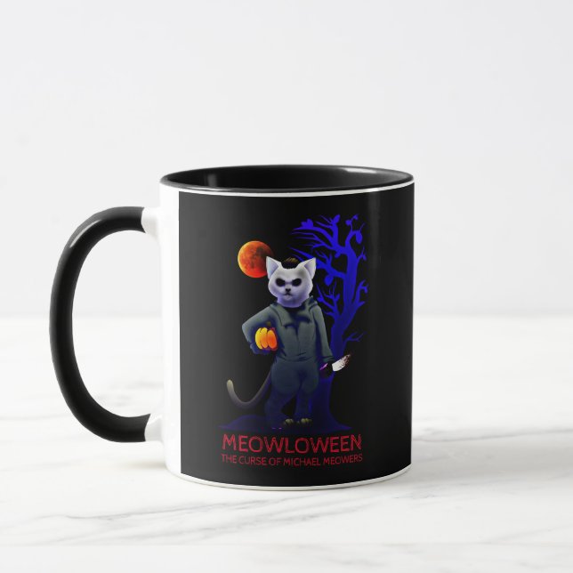 MUG MEOWLOWEEN MICHAEL MEOWERS HALLOWEEN CAT SCARY (Gauche)