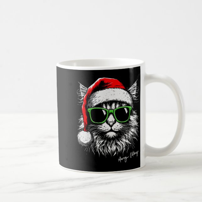 Mug Meowy Catmas Santa Hat Cute Cat Christmas Pajamas  (Droite)