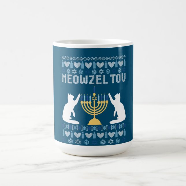 Mug Meowzel Tov Chanukah (Centre)