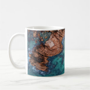 Mug Mer bleue claire et rochers