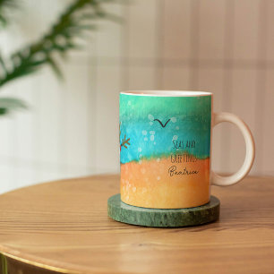 Mug Mer et salutations Noël personnalisé