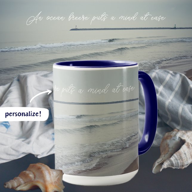 Mug Mer froide et calme pendant la journée d'hiver (Créateur téléchargé)