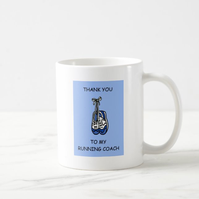 Mug Merci à l'entraîneur de course masculin (Droite)