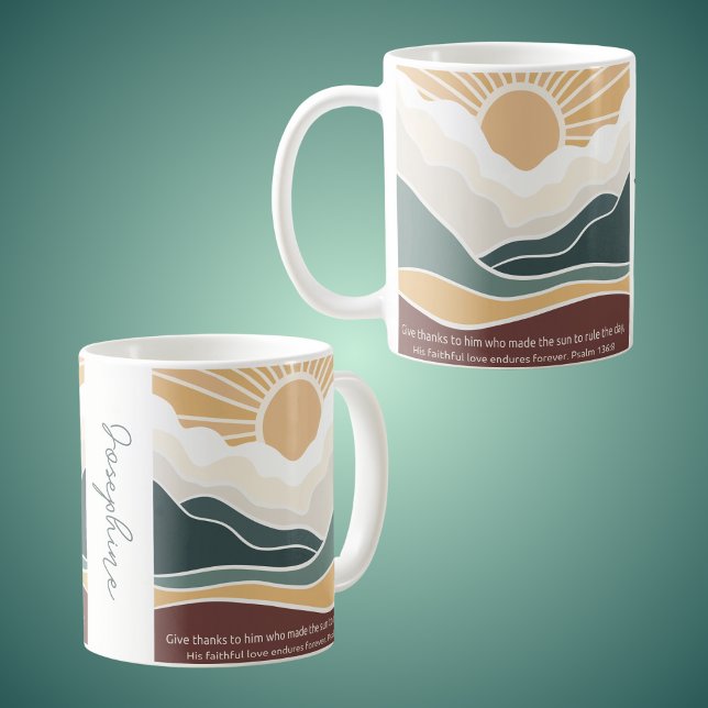 Mug Merci à lui Christian Boho Sunrise (Créateur téléchargé)