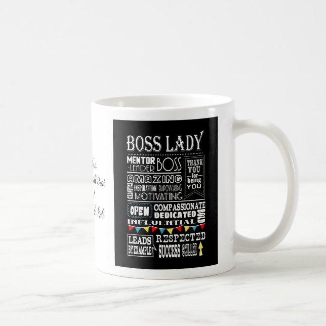 Mug Merci à madame Boss, merci, cadeau Noël (Droite)
