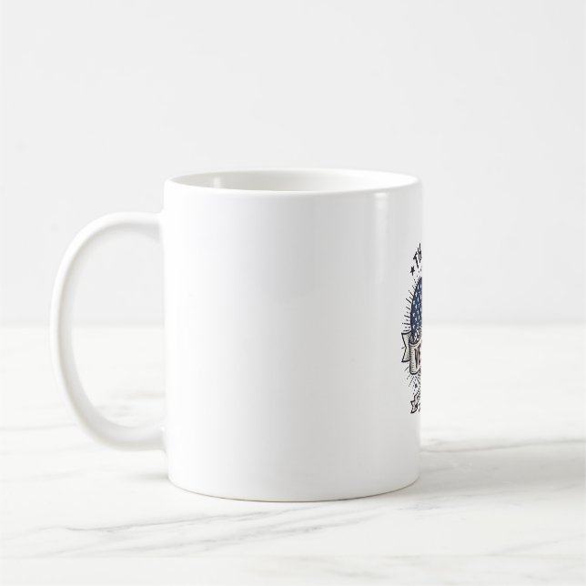 Mug Merci aux vétérans Vector Design de cœur patriotiq (Gauche)