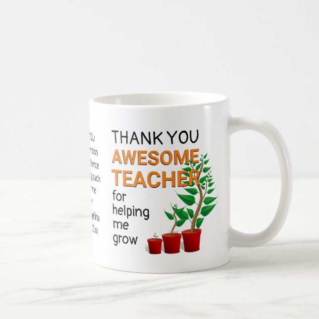 Mug Merci Awome Enseignant (Droite)