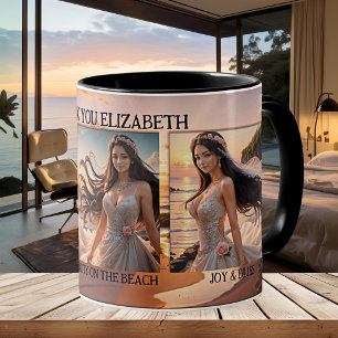 Mug Merci Bridesmaid Photo Plage Mariage