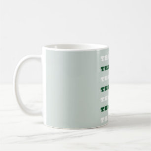 Mug Merci, Citation de gratitude, Vert