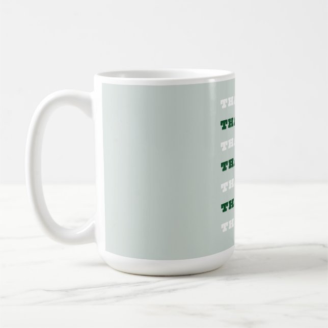 Mug Merci, Citation de gratitude, Vert (Gauche)
