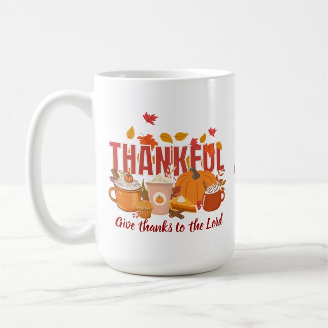 Mug MERCI Citrouille Christian Thanksgiving (Gauche)