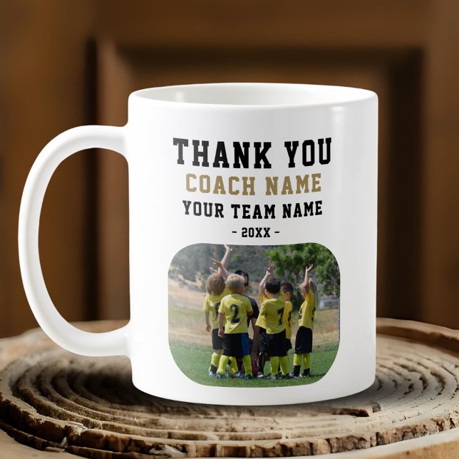 Mug Merci Coach avec Photo de l'équipe (Créateur téléchargé)