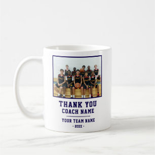 Mug Merci Coach Équipe Nom Photo