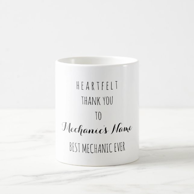 Mug Merci coeur meilleur mécanicien jamais ajouter un  (Centre)