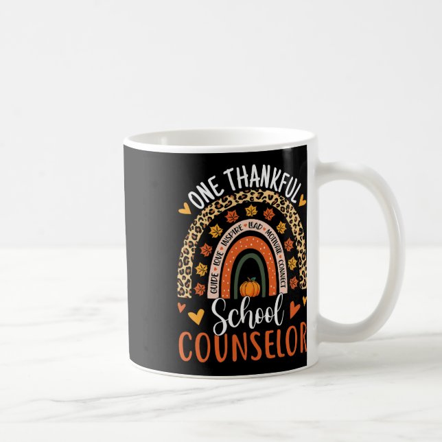 Mug Merci Conseiller scolaire Thanksgiving Rainbow Cou (Droite)