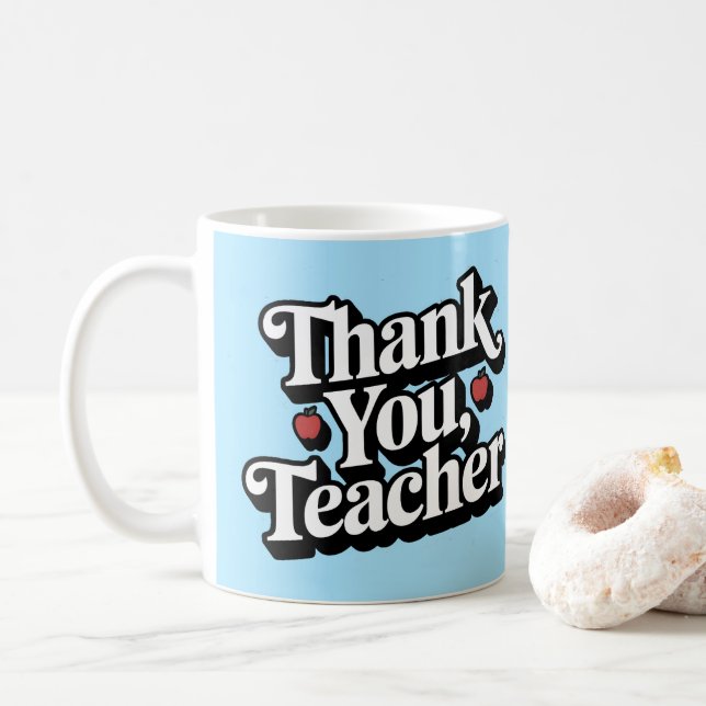 Mug Merci d'appréciation de l'enseignant (Avec donut)