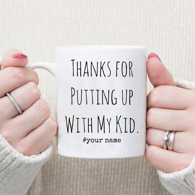 Mug Merci D'Avoir Remis Mon Enseignant De Garderie Pou (Thanks For Putting Up With My Kid Daycare Teacher Mug)