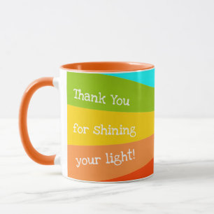 Mug "Merci de briller de votre lumière" Rayons Colorés