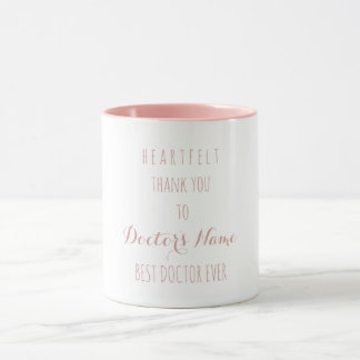 Mug Merci de coeur meilleur docteur jamais la typograp