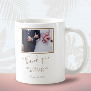 Mug Merci de mariage élégant Photo