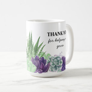 Mug Merci de m'avoir aidé à faire grandir le Succulent