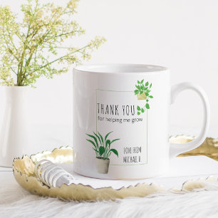 Mug Merci de m'avoir aidé à faire pousser des plantes 