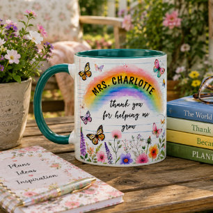 Mug Merci de m'avoir aidé à grandir Professeur Arc-en-