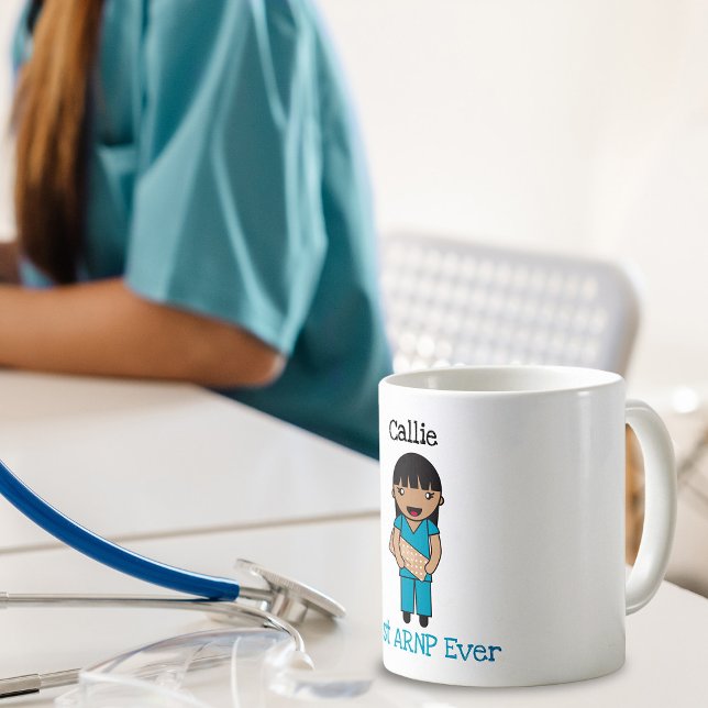 Mug Merci de travail de première ligne Chibi personnal (Créateur téléchargé)