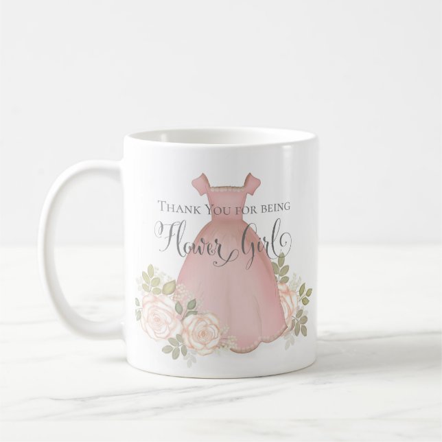 Mug Merci d'être ma Flowgirl Blush Watercolor (Gauche)