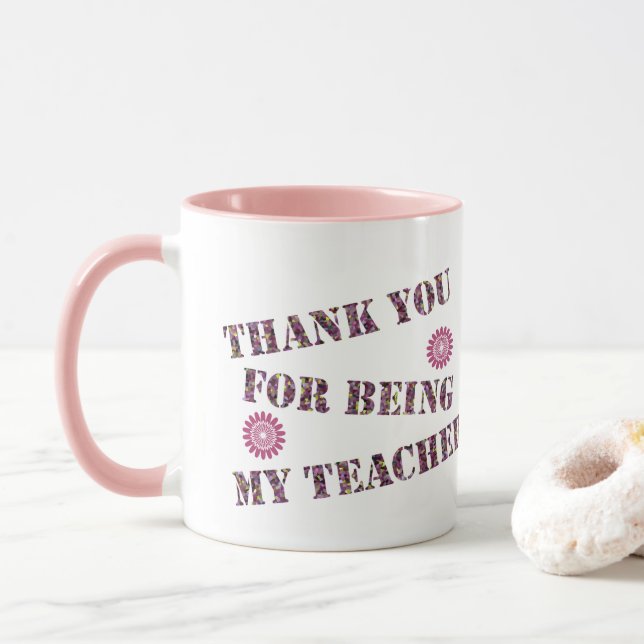Mug Merci D'Être Mon Appréciation De Classe Enseignant (Avec donut)
