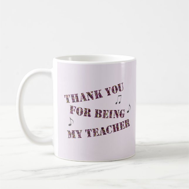 Mug Merci D'Être Mon Appréciation D'Enseignant De Musi (Gauche)