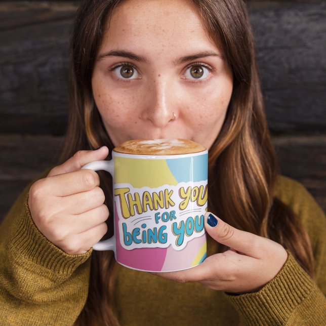 Mug Merci D'Être Toi Muet (Show your gratitude with this colorful and fun, "Thank you for being you" mug! )