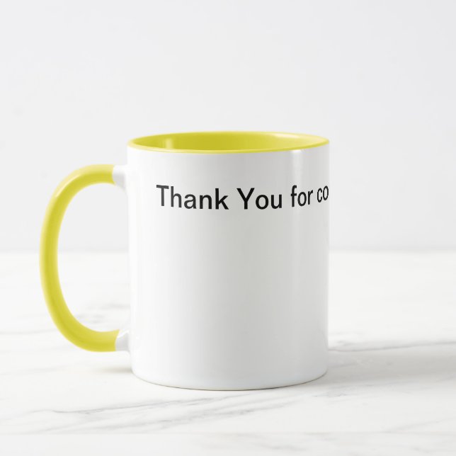 Mug Merci d'être venu au travail aujourd'hui (Gauche)