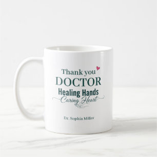 Mug Merci Docteur Mains Soignantes Cœur Attentionné Pe