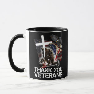 Mug Merci du drapeau américain anciens combattants fie