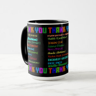 Mug Merci en 30 langues différentes