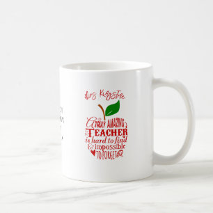 Mug Merci Enseignant Incroyable – Mot Art Pomme Ro