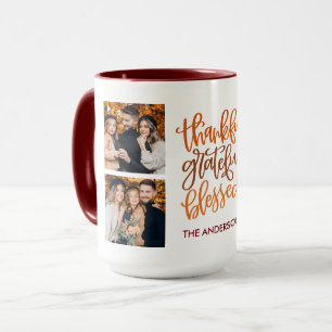 Mug Merci gracieux bienheureux 4 Nom de la photo Café