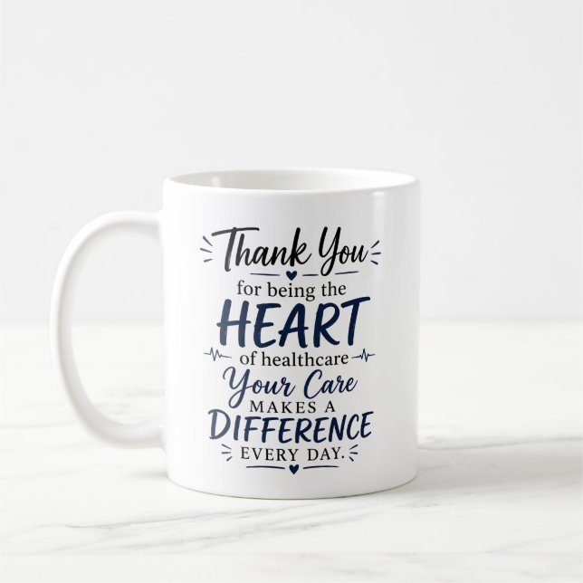 Mug Merci Infirmière – Vos Soins Font une Différence (Gauche)