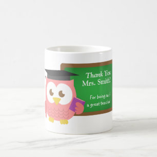 Mug Merci, jour d'appréciation de professeur, hibou