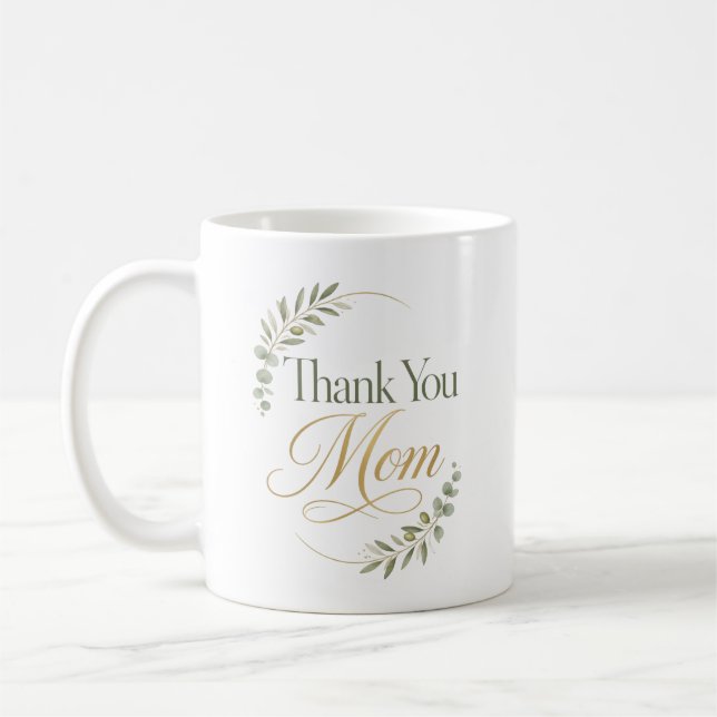 Mug Merci Maman Anniversaire Botanique (Gauche)