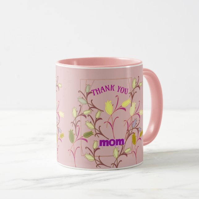 MUG MERCI MAMAN ART SIMPLE CADEAU POUR N'IMPORTE Q (Devant droit)