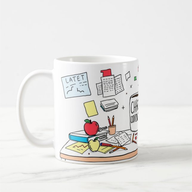Mug Merci Meilleur Enseignant Personnalisé (Gauche)