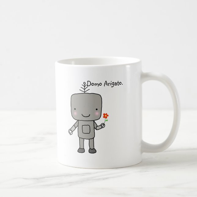 Mug Merci mignon Domo Arigato de sourire de fleur de (Droite)