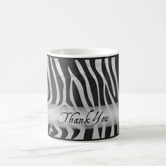 Mug Merci Motif gris animal sauvage (Centre)