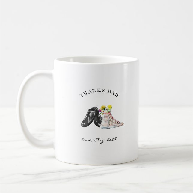 Mug Merci Papa | Marcher à mes côtés Chaussures aquare (Gauche)