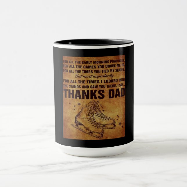 Mug Merci papa patin à glace (Centre)
