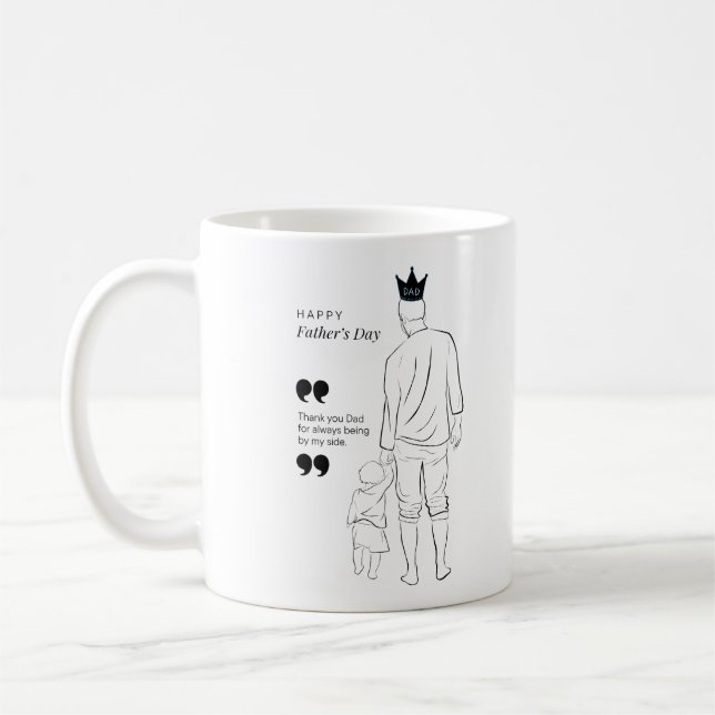 Mug Merci papa pour toujours être de mon côté (Gauche)