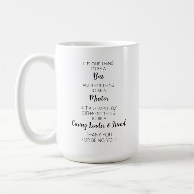 Mug Merci Patron Dirigeant Attentionné & Ami (Gauche)